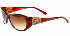 Ed Hardy Sunglasses Jumping Koi - Red Horn with Case and Box