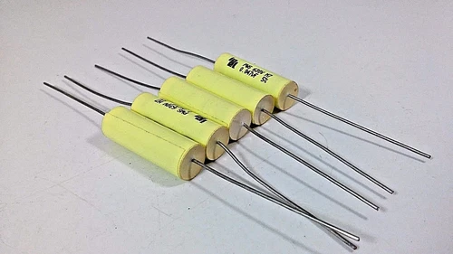 5 ICEL Capacitor 630V 0.047uF 5% Paper Axial Electrolyt Metallized Polypropylene