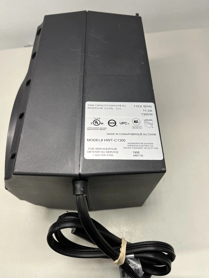 Tanque dispensador de agua caliente instantáneo de un solo mango Insinkerator HWT-C1300 Foto 4 de 4