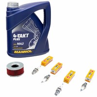 ÖL 4L FüR Yamaha XJ 550 4V8 XJ550 1981-1984 Inspektion Paket ÖLfilter ZüNdkerzen