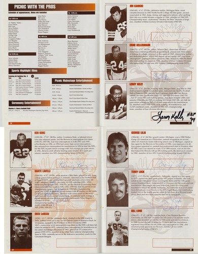 1997 Cleveland Browns Reunion Program Signed AUTO by 60 – Many Deceased LOA - Picture 9 of 12