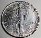 1992 1 Oz Silver American Eagle GEM BU *UNUSAL VERY NICE TONING*