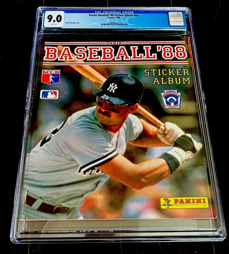 Don Mattingly RARE Panini Baseball Sticker Album 1988 POP 1 NY YANKEES CGC 9.0