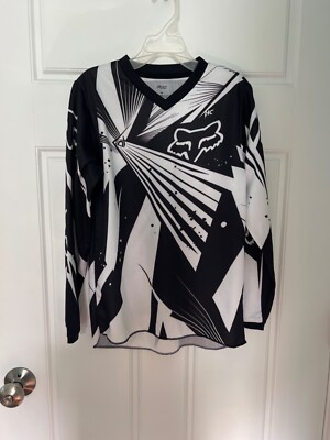 Fox Motorcross Dirtbike Shirt Black White YM