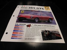 1968-1970 Ferrari 365 GTC Spec Sheet Brochure Photo Poster 1969