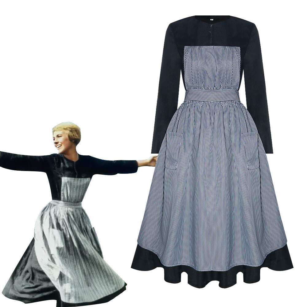 Disfraz de María Cosplay Película El Sonido de la Música Disfraz de María Vestido de Rol