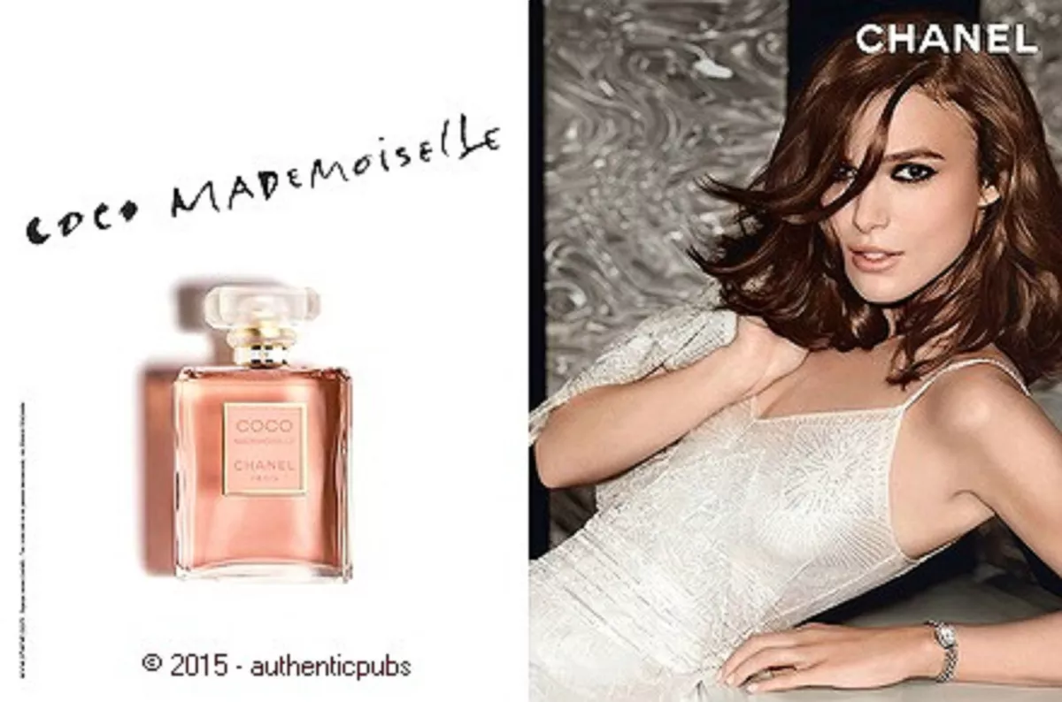 PUBLICITE CHANEL PARFUM COCO MADEMOISELLE MANNEQUIN KEIRA KNIGHTLEY DE 2015  AD