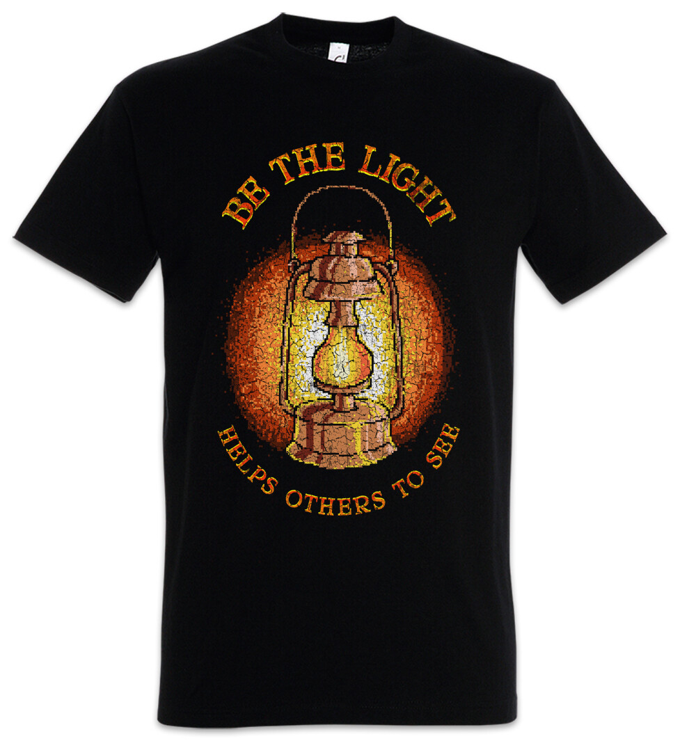 Camiseta Be The Light Pixel Geek Nerd Juegos Juegos Jugadores Divertidos Retro Lámpara de Aceite