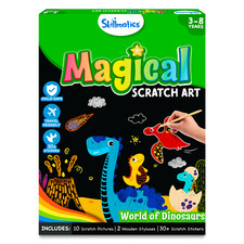 Skillmatics Magical Scratch Art Book for Kids - Dinosaurs for Boys  Girls Ages