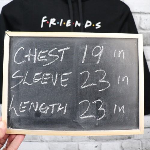 Friends TV Show Girls Black Longsleeve Hoody Sweatshirt Sweat Shirt Size Meduim - Picture 12 of 12