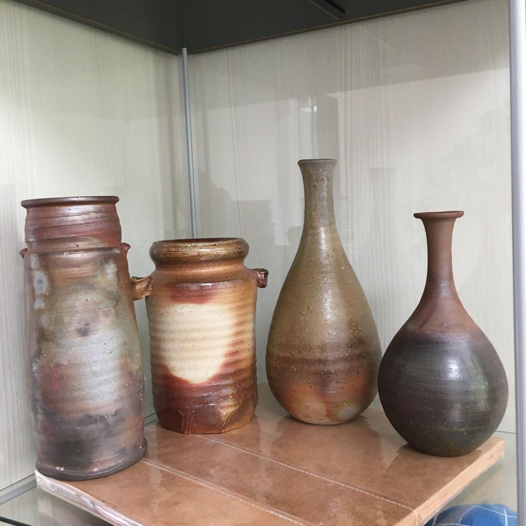 Bizen Ware Vase, Single Flower 4-Piece Set F | eBay UK