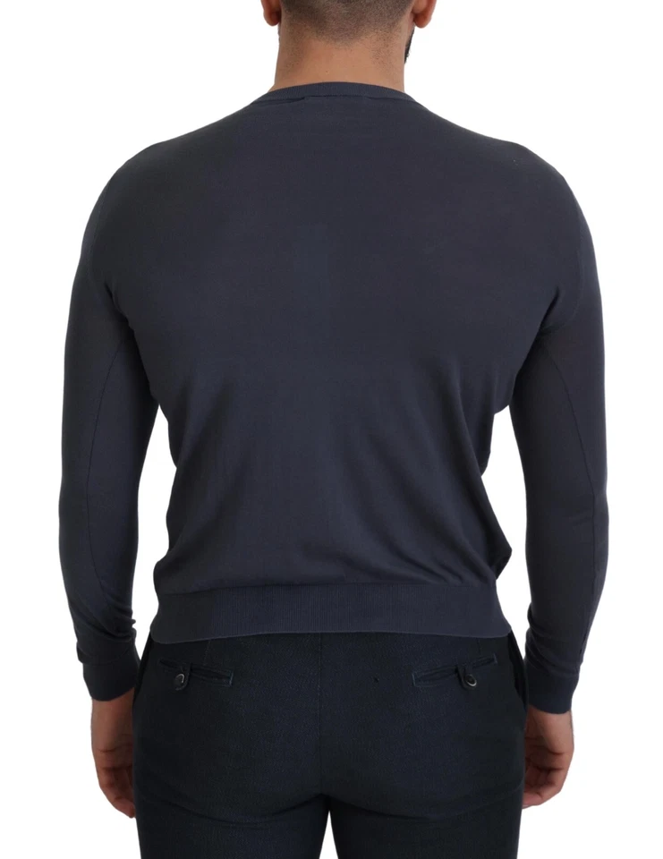 Suéter Gris DANIELE ALESSANDRINI Gris Cuello Redondo Pullover IT48/US38/M PRECIO DE VENTA SUGERIDO POR EL FABRICANTE 150usd Foto 3 de 4