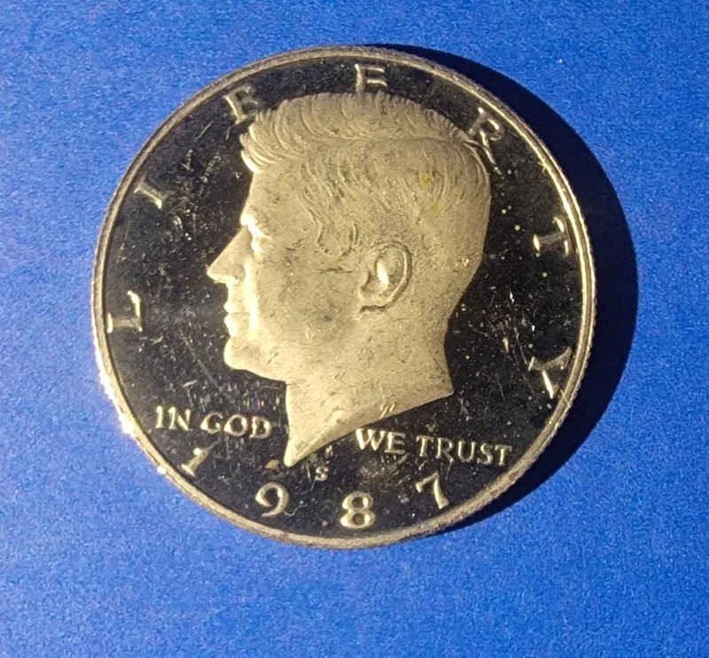 1987-S 50C (Proof) Kennedy Half Dollar nice coin only 4,227,728  MINTED