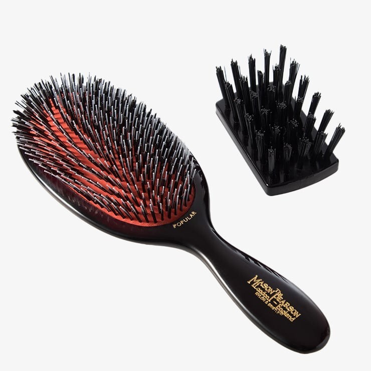 ヘアブラシ・コーム MASON PEARSON POCKET BRISTLE DARK RUBY Pocket Boar Bristle & Nylon Hairbrush - Dark Ruby – C.O. Bigelow