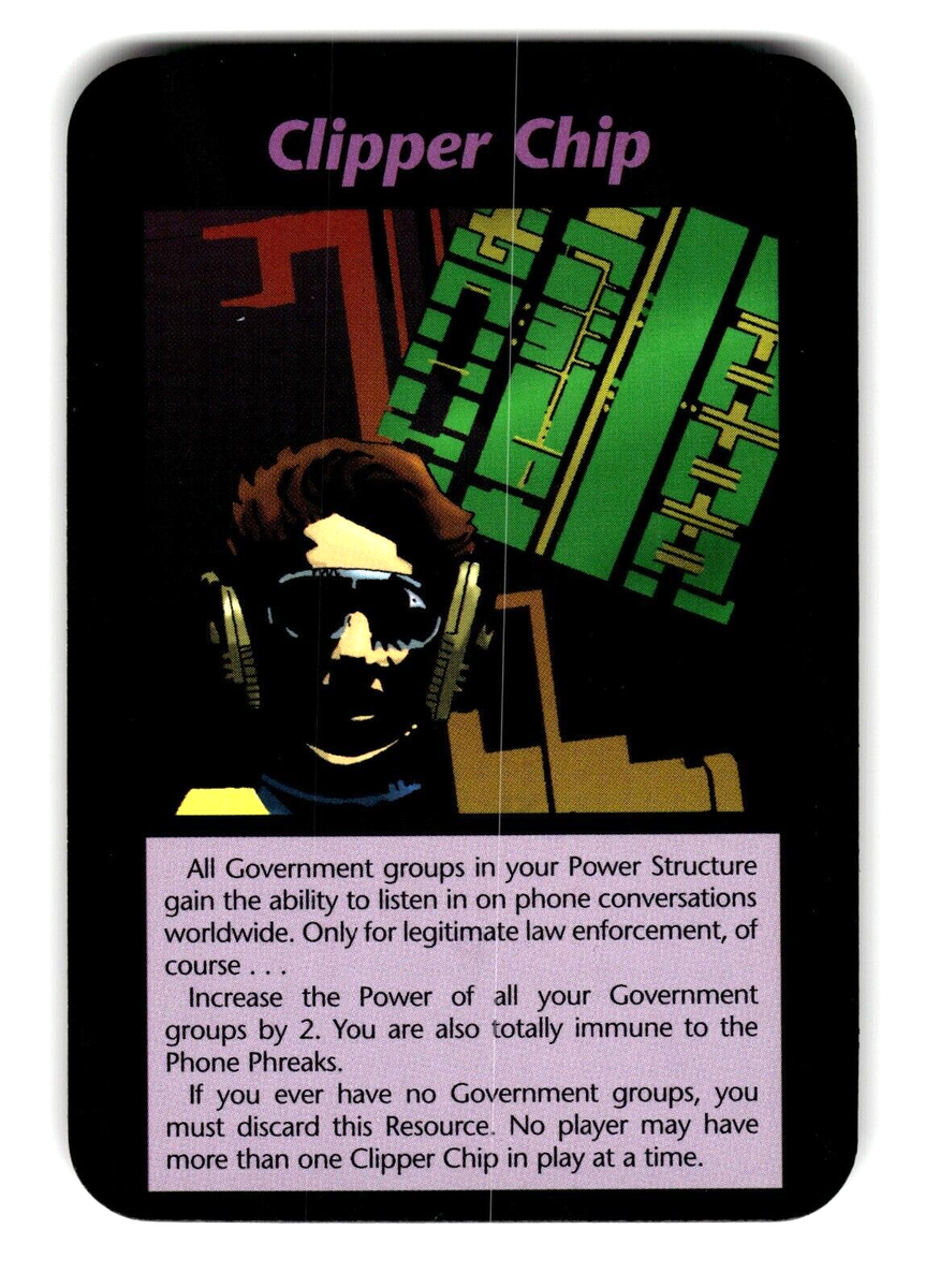 Clipper Chip Base Set card INWO Illuminati New World Order Game | eBay