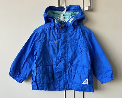 Ted Baker Baby Boy Coat Jacket Blue Green Lightweight Hood Rain