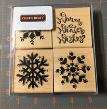 CTMH / JRL Designs S470 Warm Wishes/Snowflakes Set of 4 NEW