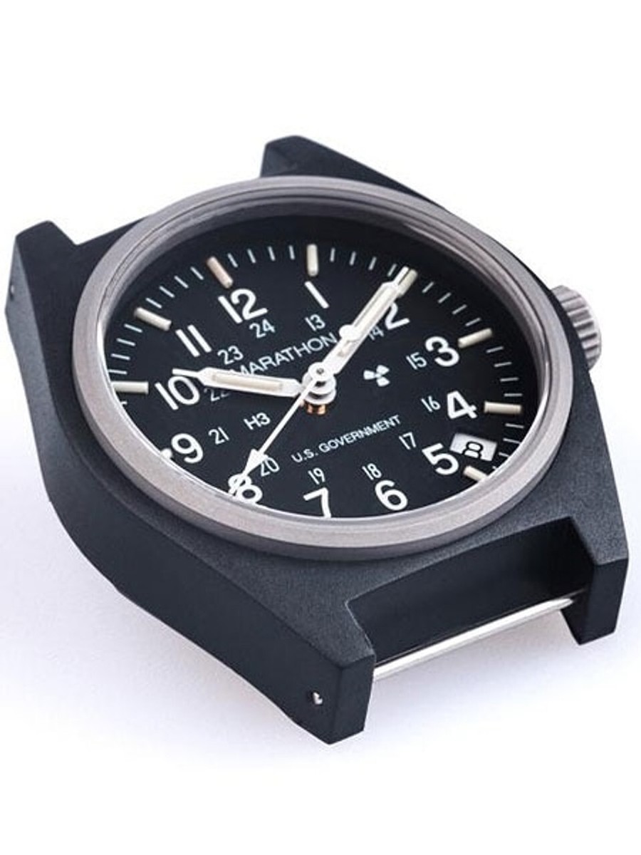 34MM Black General Purpose Quartz Field Watch with Date, Marathon