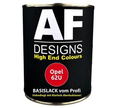 1L Autolack für Opel 62U Sting Red Spritzfertig