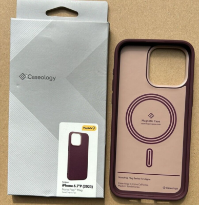 ♪ iPhone15Pro ケース MagSafe対応バーガンディ・ビーン ♪ iPhone15Pro ケース MagSafe対応バーガンディ・ビーン Nano Pop Mag
