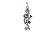 Trout Charm Jewelry Sterling Silver Handmade Fish Charm TU1-C