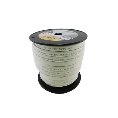 Cobra B7W12T-30-100 12/3 AWG Flat Triplex Marine Wire 100 Foot Roll Tin Coat