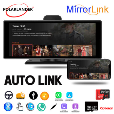 10 inch Android Auto CarPlay Touch Screen Car Radio Stereo Bluetooth Mirror Link