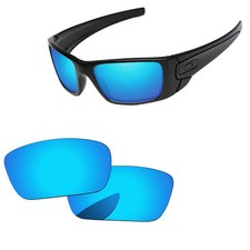 Lenslog Ice Blue Polarized Replacement Lenses For-Oakley Fuel Cell OO9096