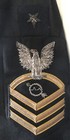 1960s Vietnam US Navy Senior CPO Ops Spec Dress Pea Coat Bullion Rank Insignia — photo 3