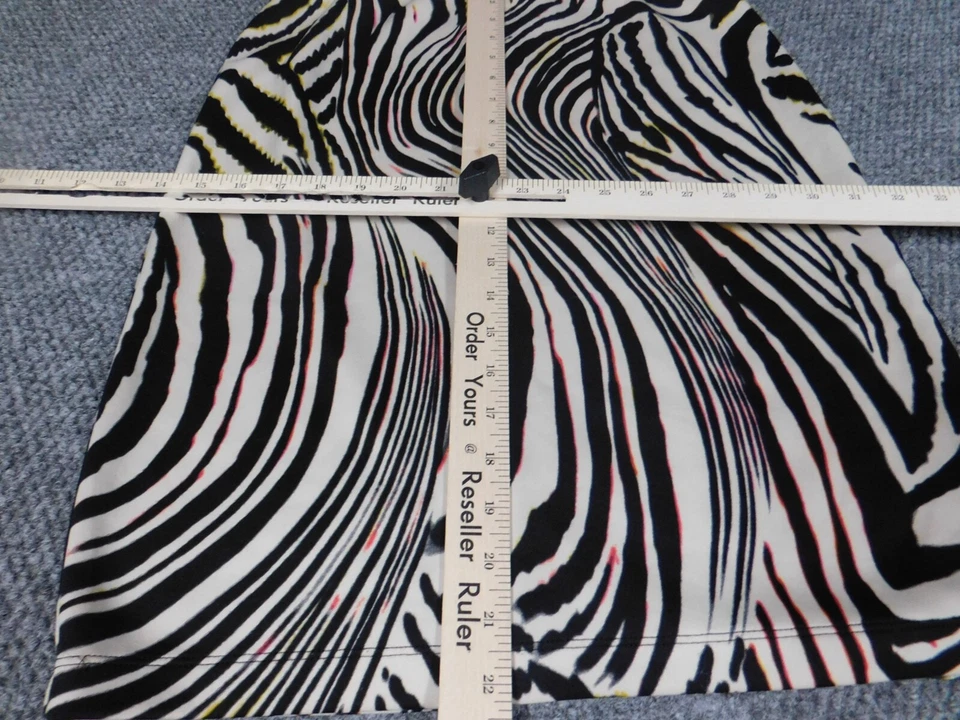 Falda Betsey Johnson Mujer Pequeña Beige Línea A Elástica Estampado Animal Diseñador Foto 4 de 4