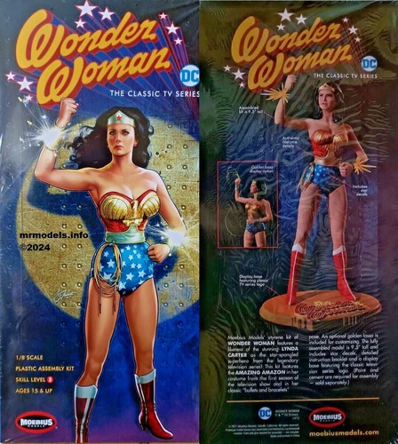 Moebius Models Wonder Woman Figure DC Classic TV Series New Plastic Model Kit - Picture 3 of 3