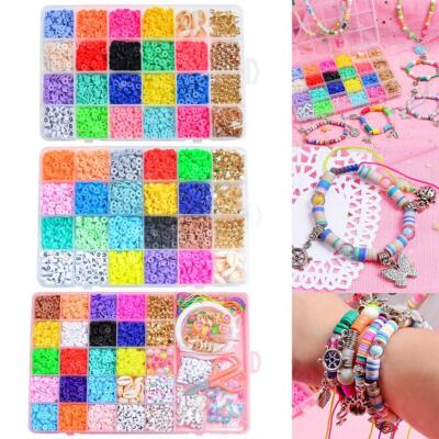 Braccialetti di coppia con perline heishi, pietre preziose e cordino di