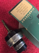 RTV-49 3K & 1 MEG OHM CONC DUAL WW CARBON SPST POTENTIOMETER CLAROSTAT     NOS