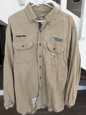 Carhartt Fire Resistant Men s L Nationwide Children s Engineering Button Shirt