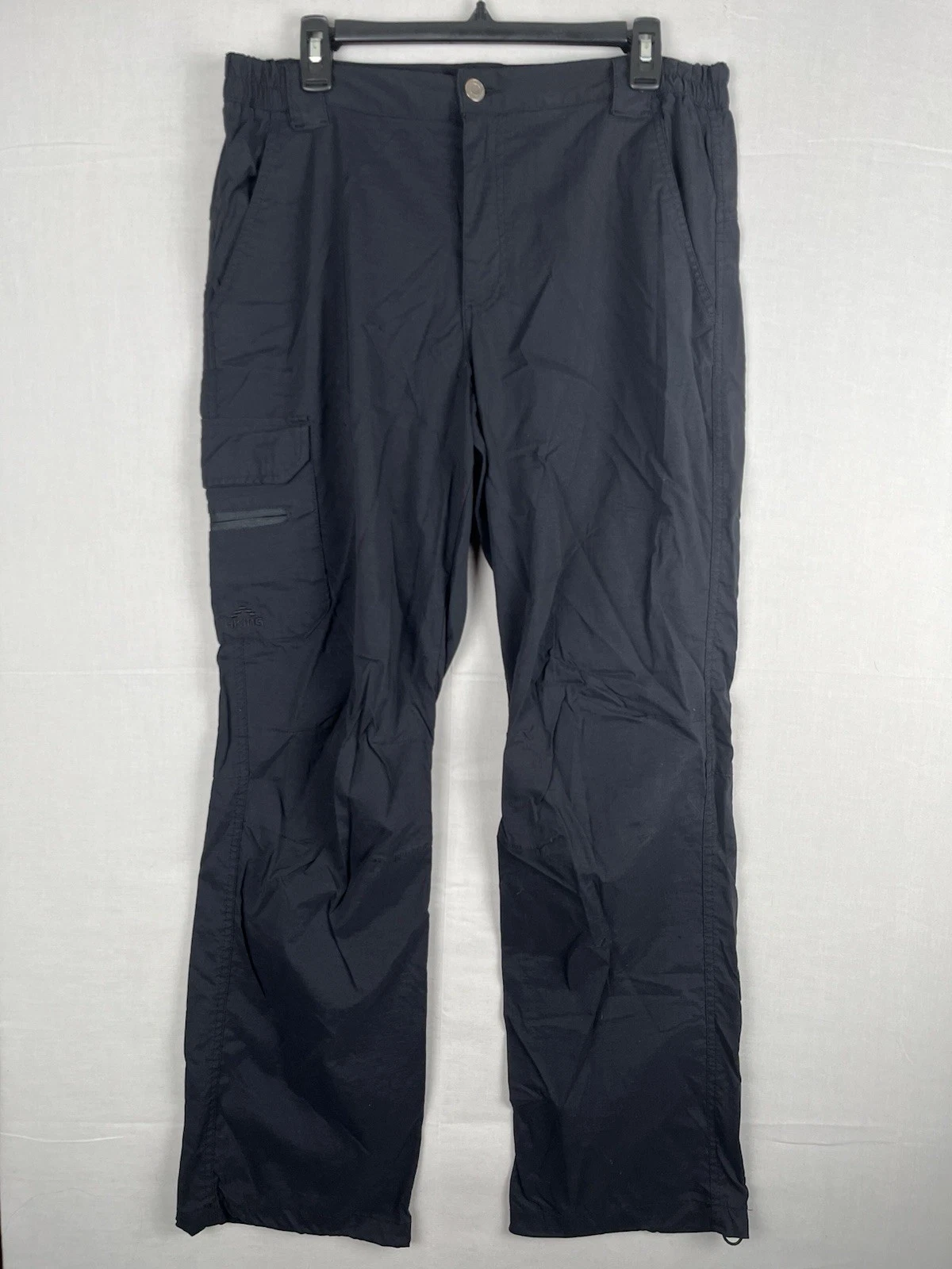 Orvis Fleece Lined Tech Pants Mens 36 Black Performance Stretch Hiking Cargo