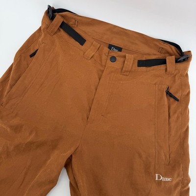 Dime Cargo Pants Men Medium Brown Integrated Belt Utility Skate Gorpcore