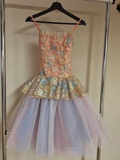 Elegant Curtain Call Costume full lace bodice  peplum, perfect condition 1 sa