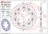 2X Bremsscheibe Prime - Serie-Oro - Floating Disc Brembo 78B40894 FüR Yamaha MT