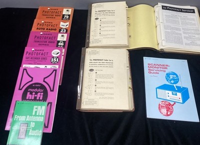HOWARD SAMS Photofact  Radio Tv Manuals & Binders Lot Of 10 Books/Binders