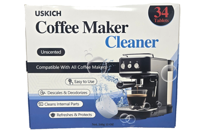 #ad Uskich Universal Coffee Maker Cleaner Unscented 34 Tablets $11.99