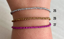 2mm Seed bead bracelet - Elastic - 27 colour choices