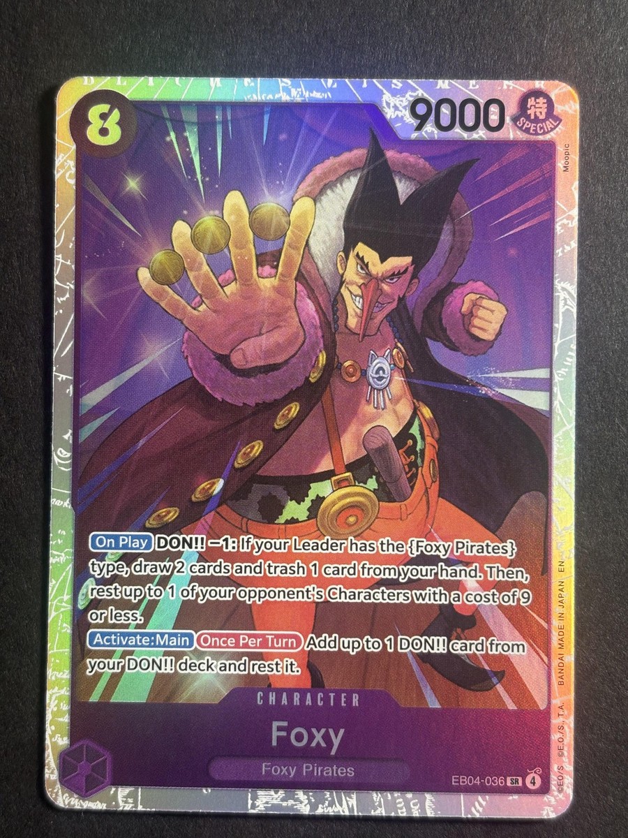 The Azure Sea's Seven #EB04-036 Foxy One Piece Card | eBay