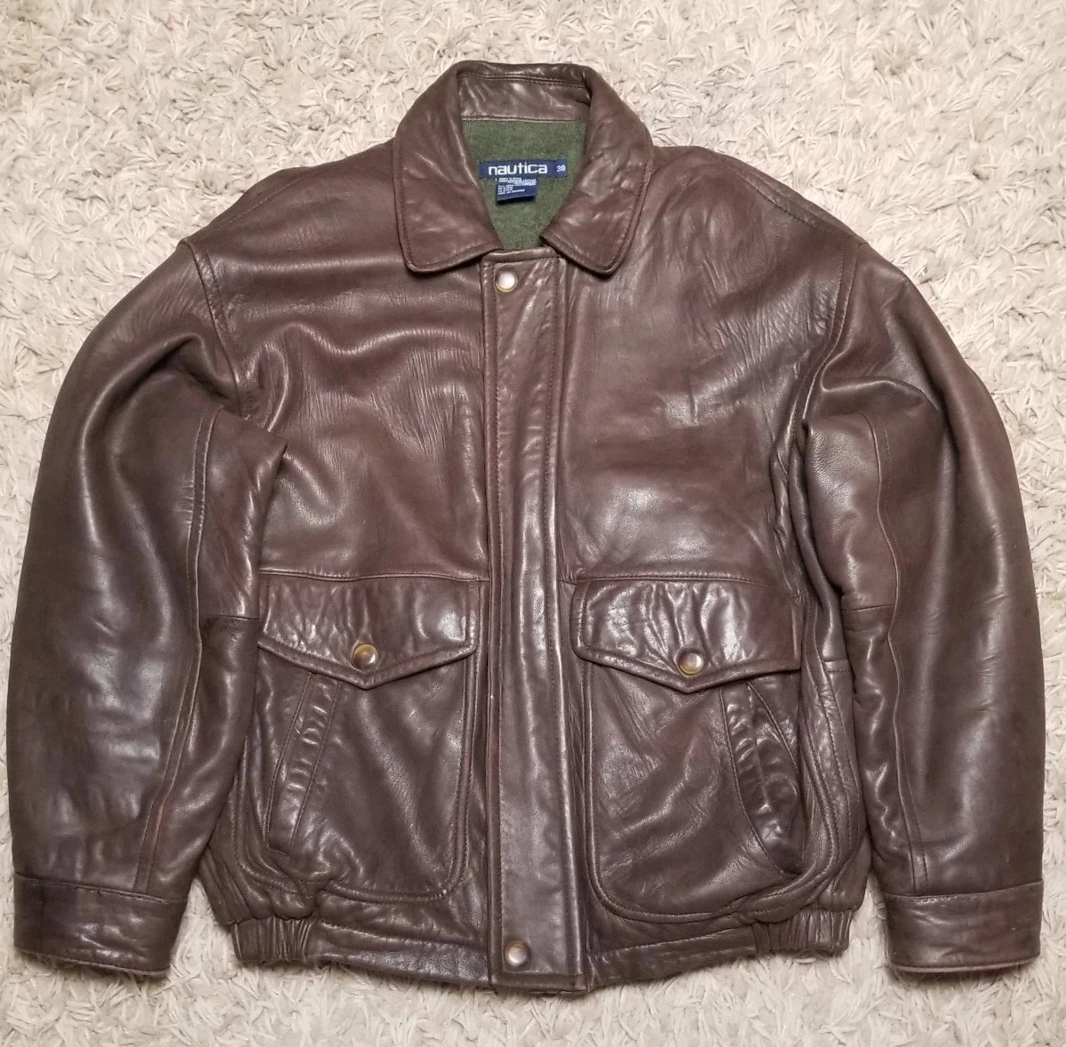 vintage leather jacket 38 products for sale | eBay