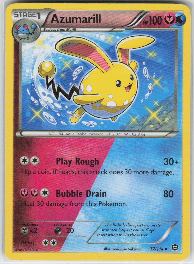 Azumarill Uncommon XY - Steam Siege 77/114 LP