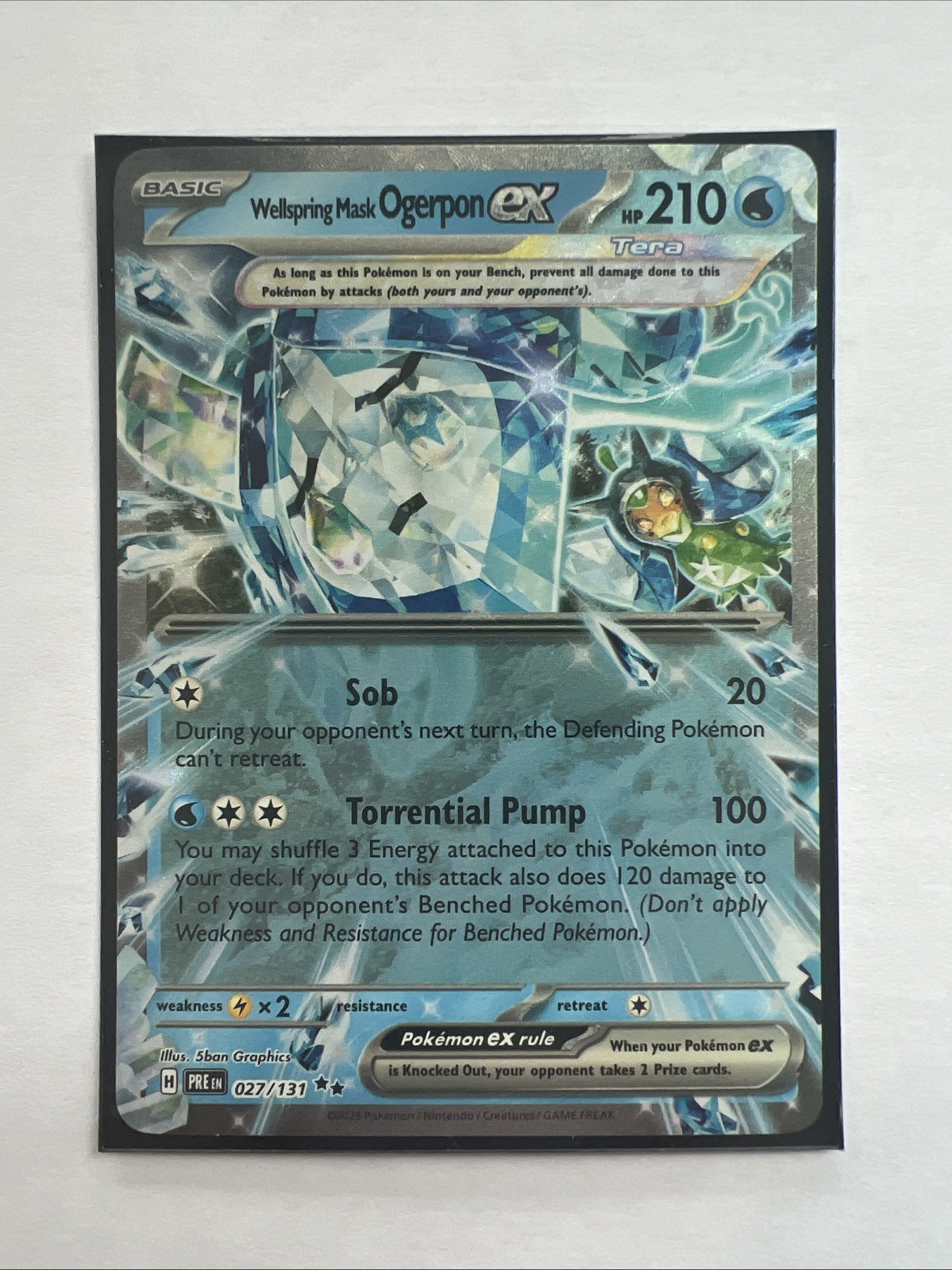 Wellspring Mask Ogerpon ex 27/131 Prismatic Evolutions Double Rare NM