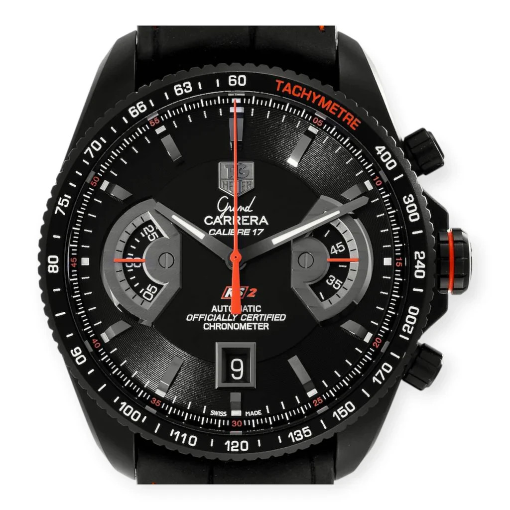Tag Heuer Grand Carrera 43MM Men's Black Titanium PVD - CAV518K
