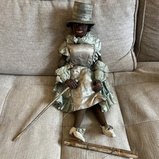 Very Rare Antique Vintage Puppet Marionette Black  Girl Woman