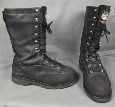 Georgia Boot Gore-Tex Thinsulate Ultra 400 Black Leather Hard Toe Boots Size 11W