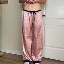 Victoria's Secret Pink Polka Dot Satin Pajama Pants