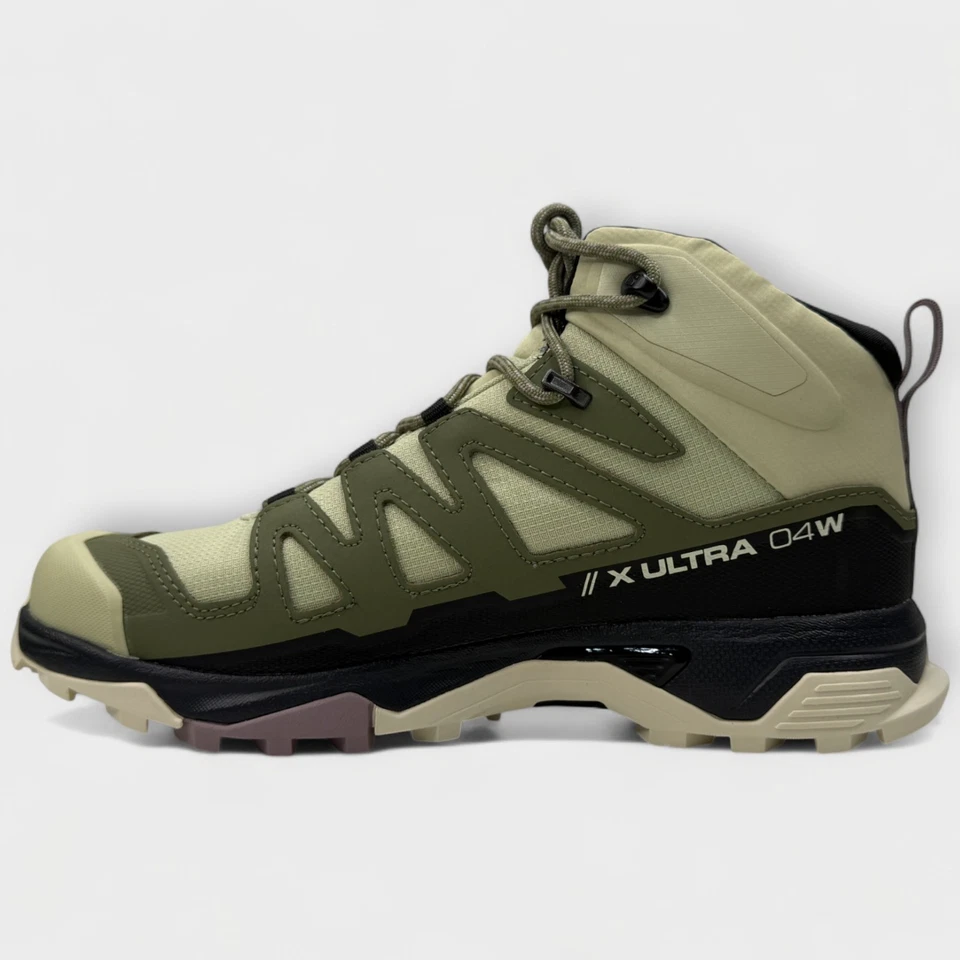 Botas de senderismo Salomon X Ultra 4 Mid GTX para mujer EE. UU. 7,5 Gore-Tex verde Foto 3 de 4